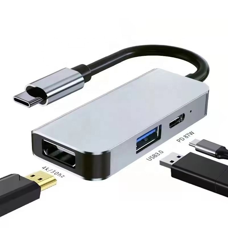 USB 3.1 / USB Type-C Hub Adapter Docking Station مع 4K HDMI USB3.0 USB 3.0 Type C PD