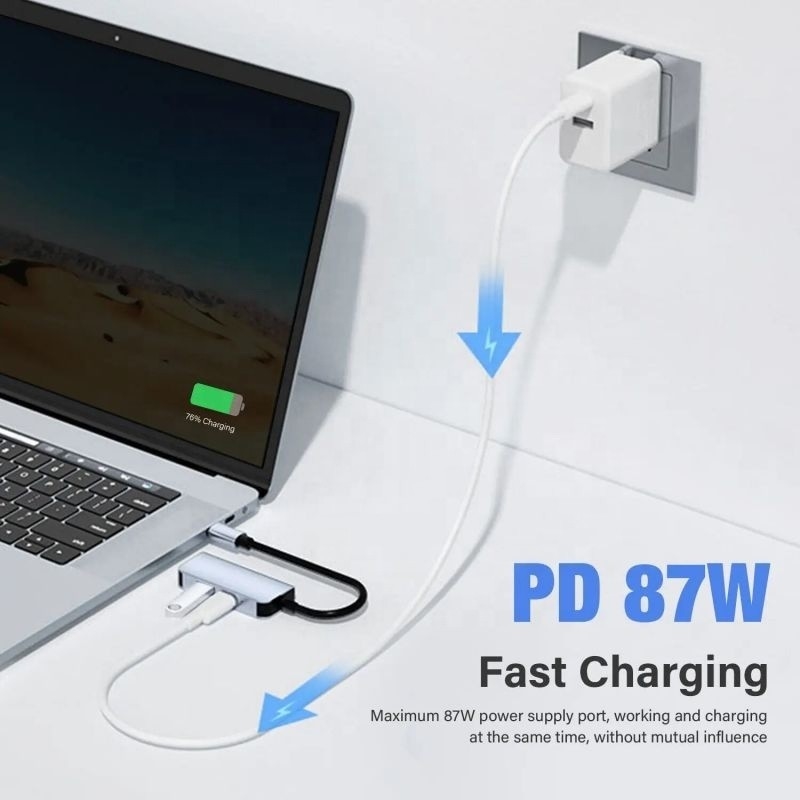USB 3.1 / USB Type-C Hub Adapter Docking Station مع 4K HDMI USB3.0 USB 3.0 Type C PD