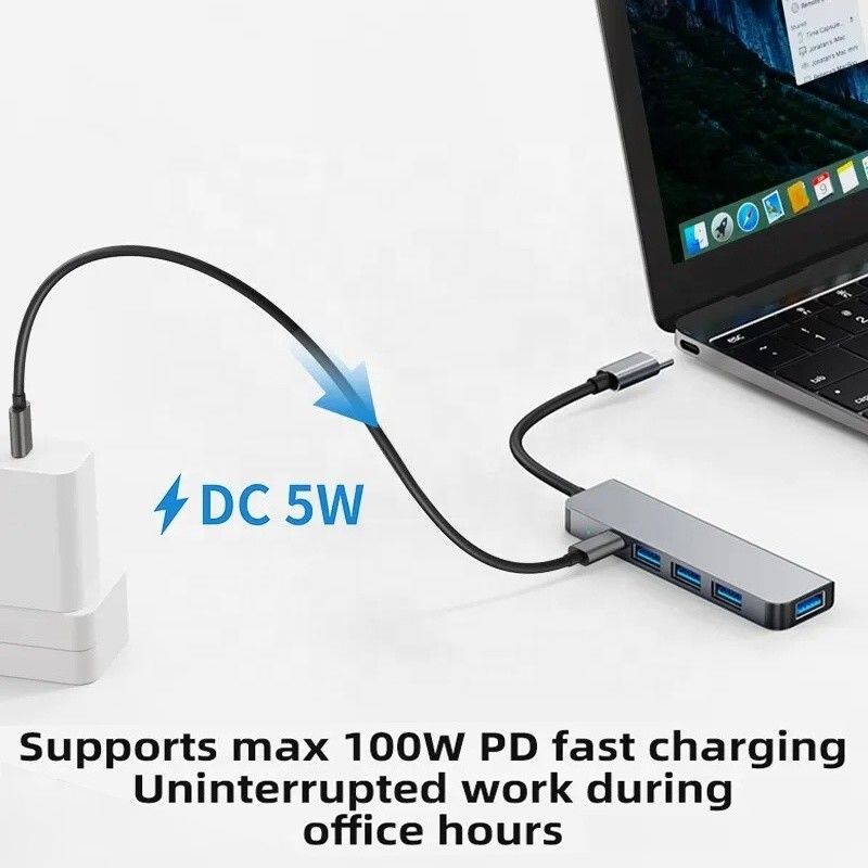 9-في-1 محور محول USB C من النوع C مع شحن 100W PD ومخرج USB3.0 3 * USB2.0