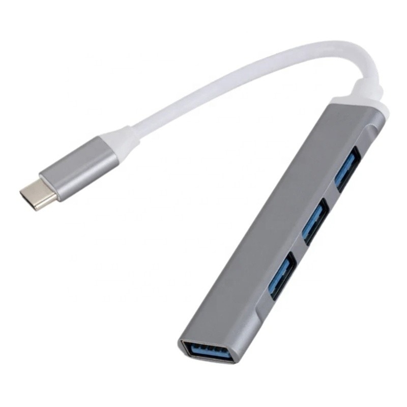 الألومنيوم 4 منفذ USB Type-C إلى USB 3.0 2.0 مركز البيانات لنقل البيانات عالية السرعة