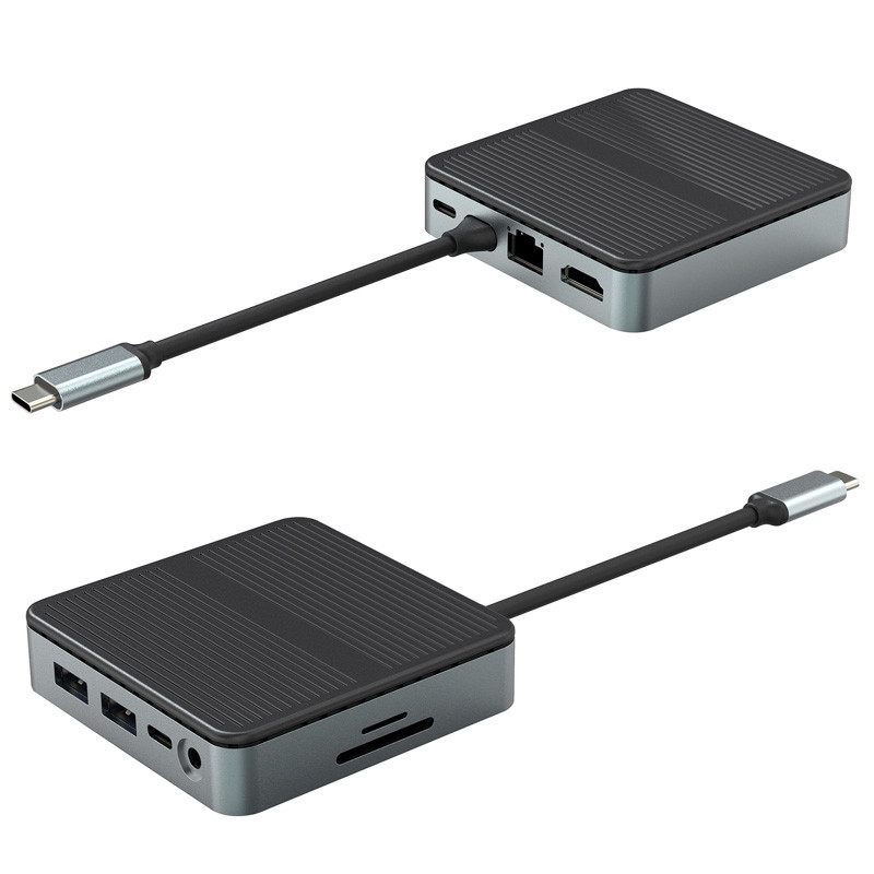 9 في 1 نقل بيانات سريع السرعة USB 3.0 منفذ محور نوع C منفذ إلى محول HDMI
