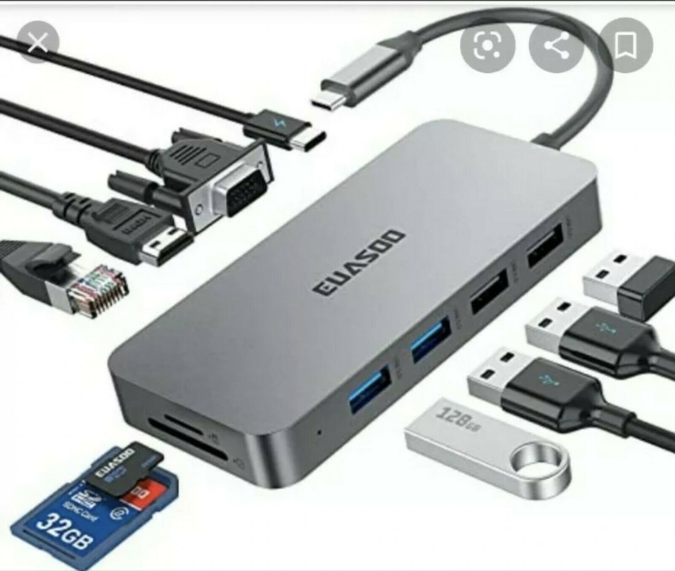 لوك أوت USB C Type C Hub مع بطاقة التقاط فيديو HDMI عالية الوضوح 4K 60Hz