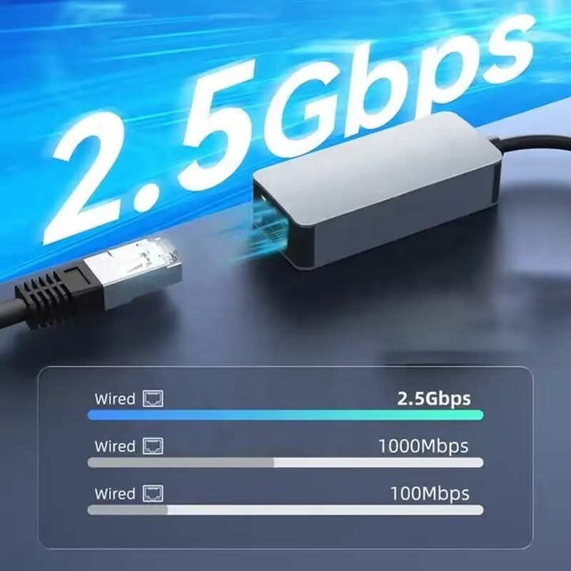 2 في 1 ألومنيوم USB 3.0 نوع C محول Ethernet للاتصال بالشبكة السريع والمستقر
