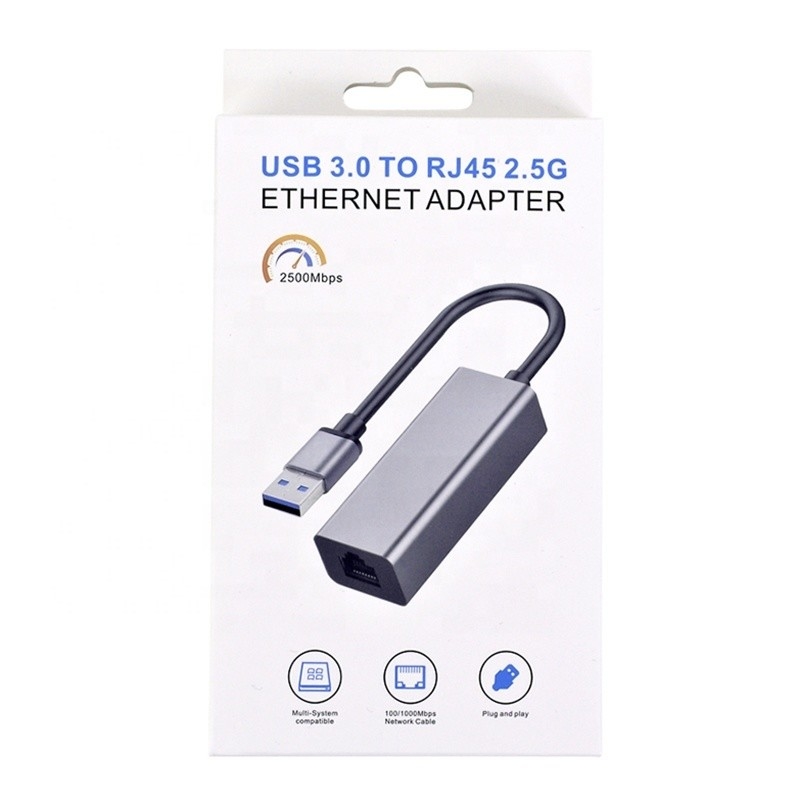2500Mbps السرعة الفائقة 2.5G USB 3.0 محول بطاقة الشبكة مع 2.5G جيجابيت إثنر
