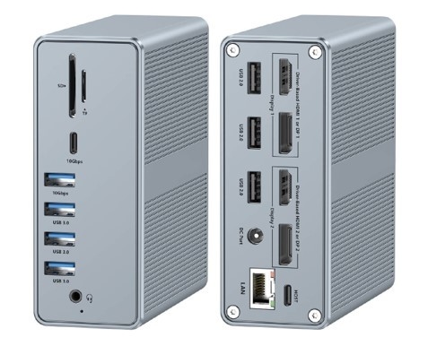 16 في 1 محطة توصيل USB-C PD 100W شاحن سريع جهاز الكمبيوتر المضيف / USB 2.0/3.0 محور / HDMI 4K60HZ / PD 4K/60HZ/RJ45 جيجابيت