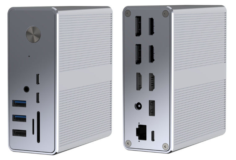 محطة توصيل الكمبيوتر المحمول USB C مزدوجة HD 4K 16-In-1 محطة توصيل مع دعم MST