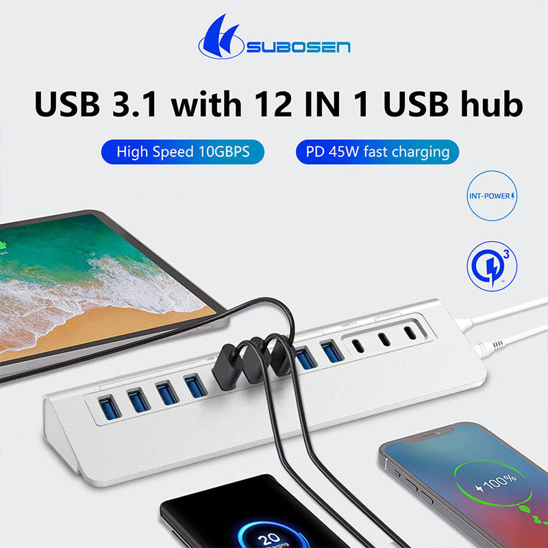 تمديد منفذ من النوع C القابل للتخصيص مع وصلة USB A دعم OEM / ODM