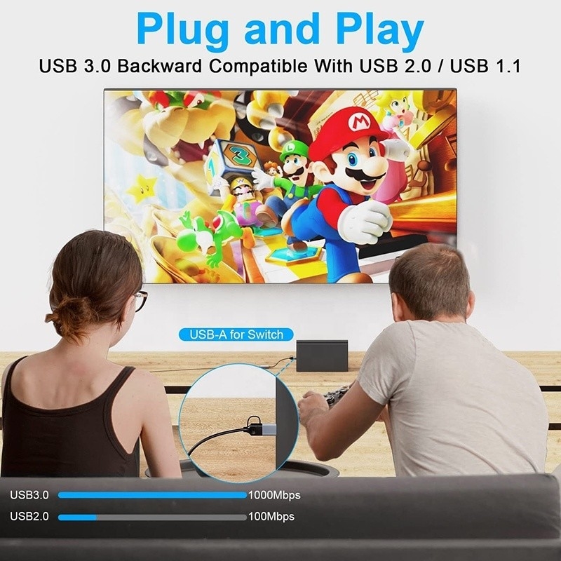 محول USB C Type-C إلى RJ45 Ethernet Gigabit Lan لأجهزة الكمبيوتر المحمولة ذات الطلب الكبير
