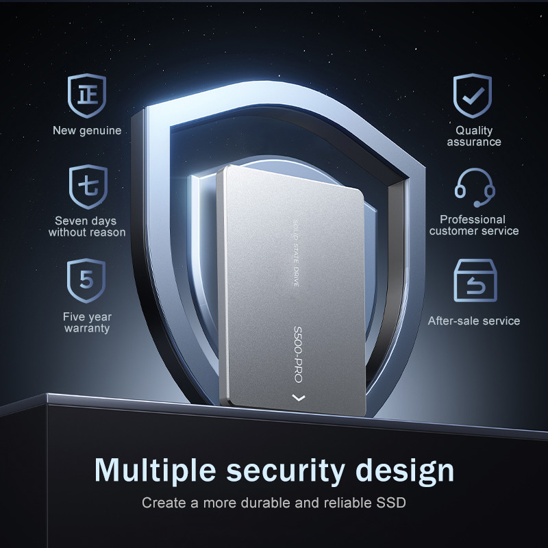 مقاومة الصدمات ما يصل إلى 4TB SSD 350G عند 0.5ms 0 °C إلى 55 °C مقاومة للصدمات
