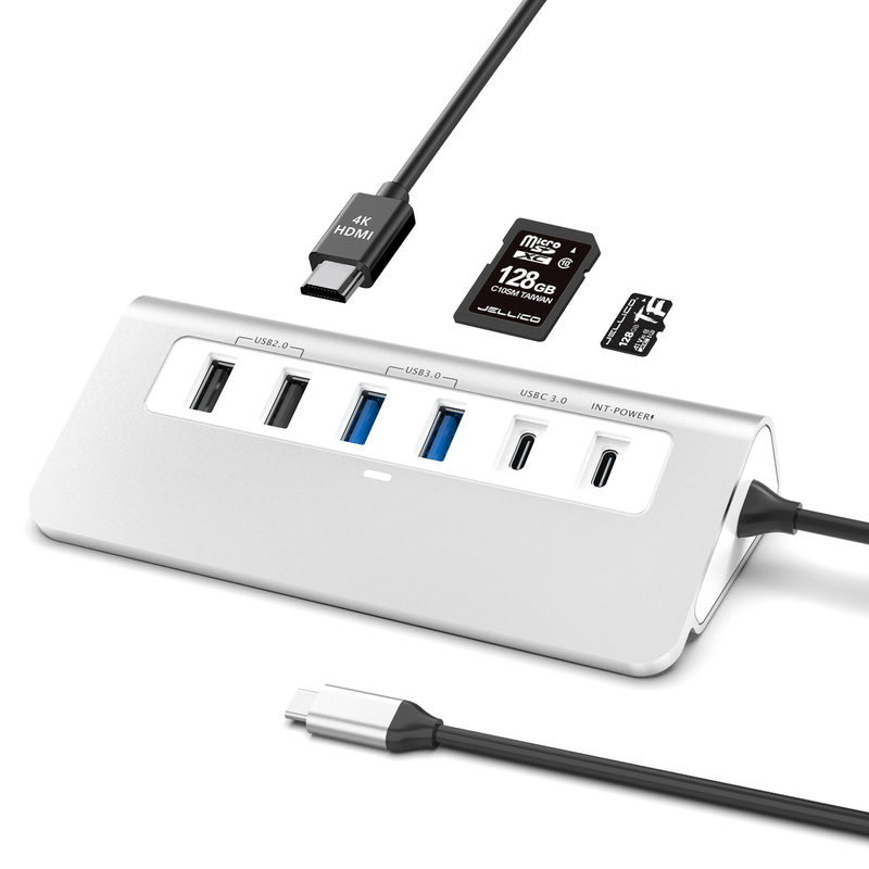 محور P9 USB C 9 في 1 موانئ محطة توصيل USB-C وسهولة توصيل Plug And Play