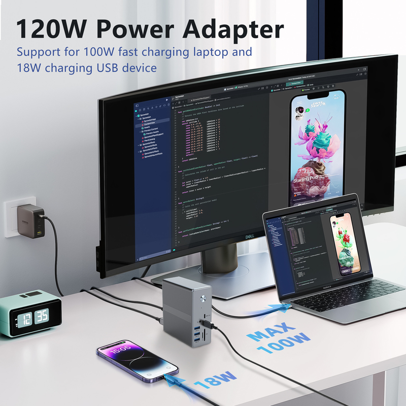DC36-X1 Thunderbolt Docking مع دعم شاشة 60Hz/30Hz وسرعة نقل البيانات تصل إلى 10Gbps