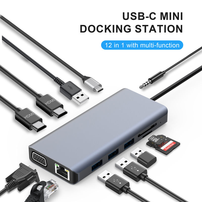 محطة توصيل USB-C الجمع المثالي لنوع واجهة USB 3.1 وتوصيل منفذ Type C