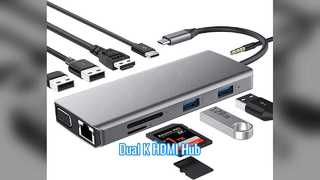0 في USB C Hub Dual K 60 هرتز HDMI