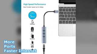 USB Ethernet Hub إنترنت أسرع والمزيد من المنافذ